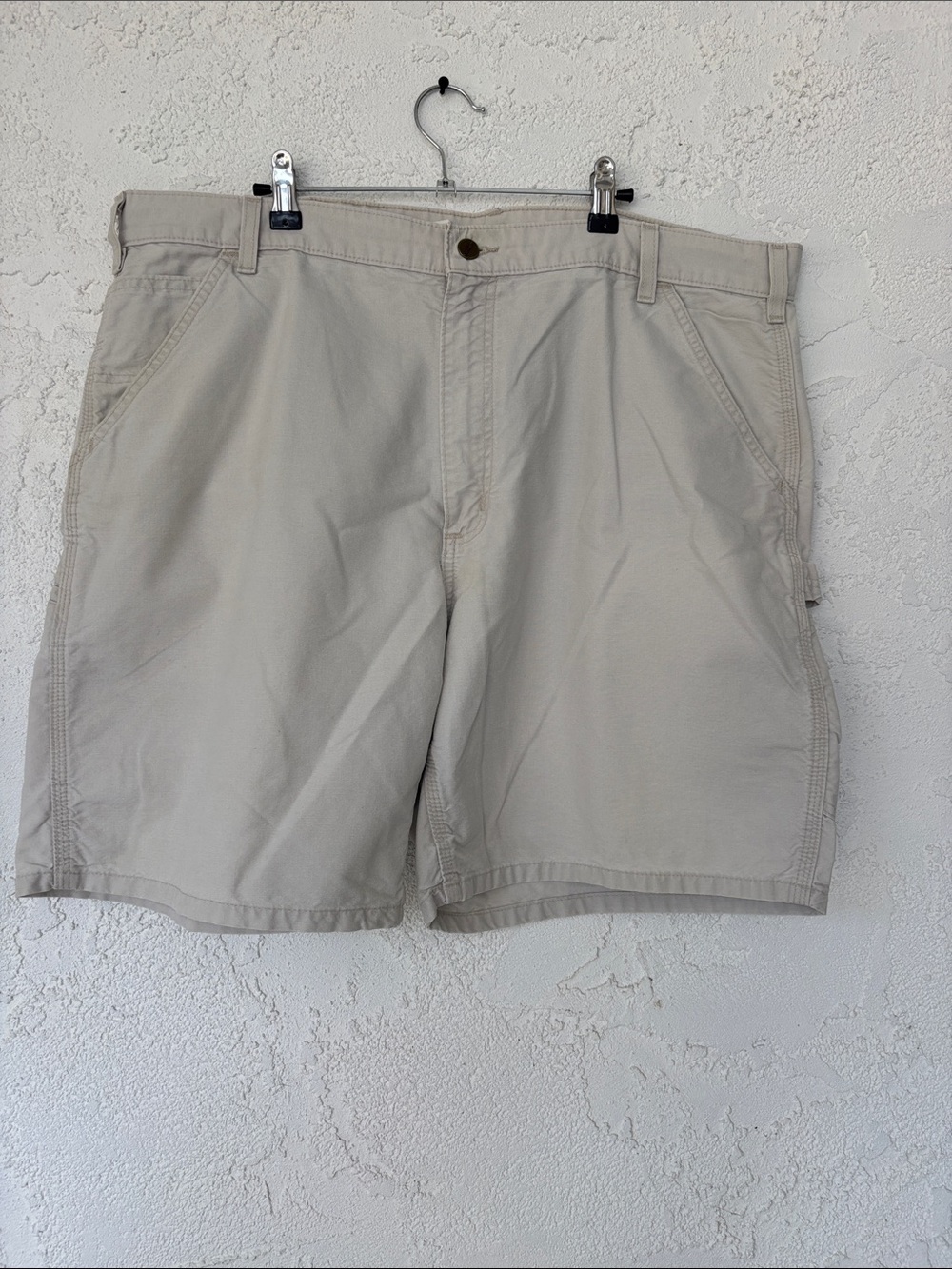 Carhartt Men's Light Khaki Flat Front Work Shorts